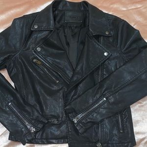 Black leather jacket